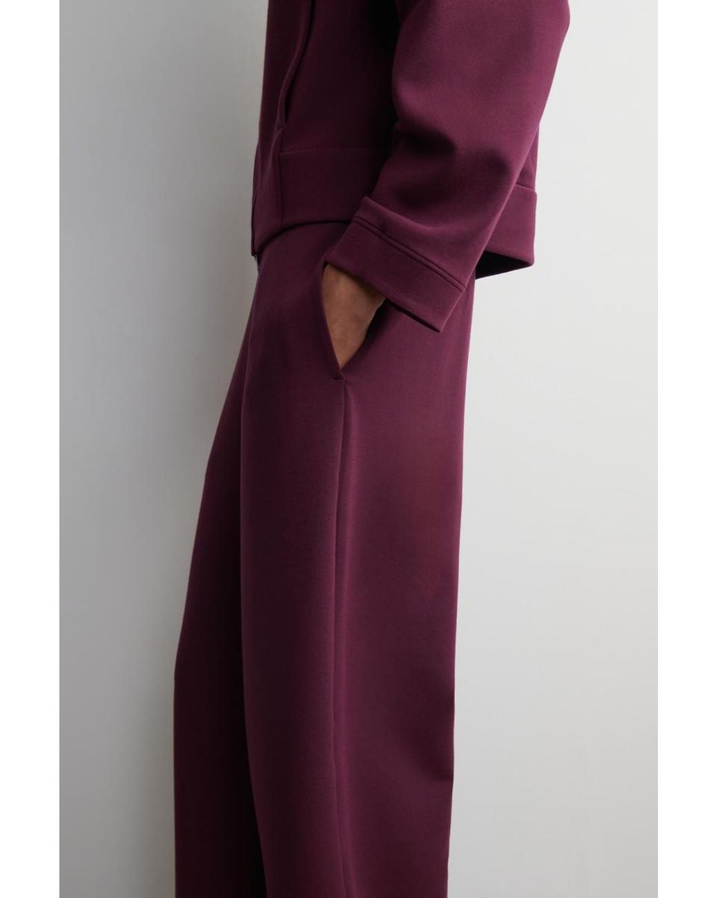 COS Purple Scuba Barrel-Leg Joggers