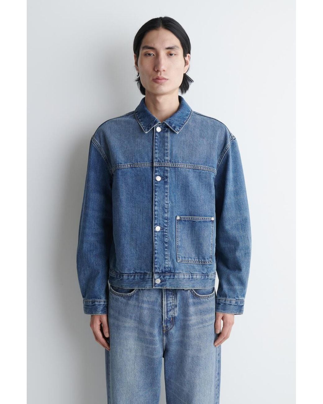 COS Blue Denim Shirt Jacket for men