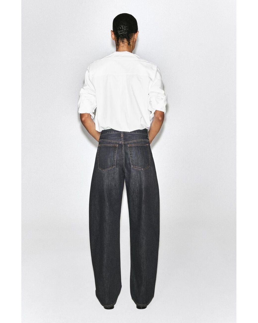 COS Gray Inlet Curved-Leg Jeans