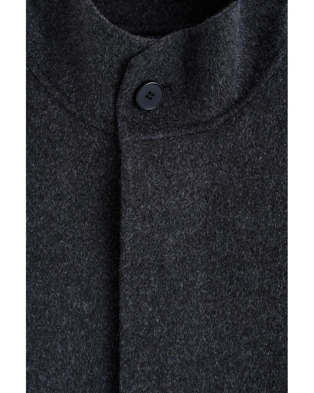 COS Blue Double-Faced Wool Funnel-Neck Jacket for men