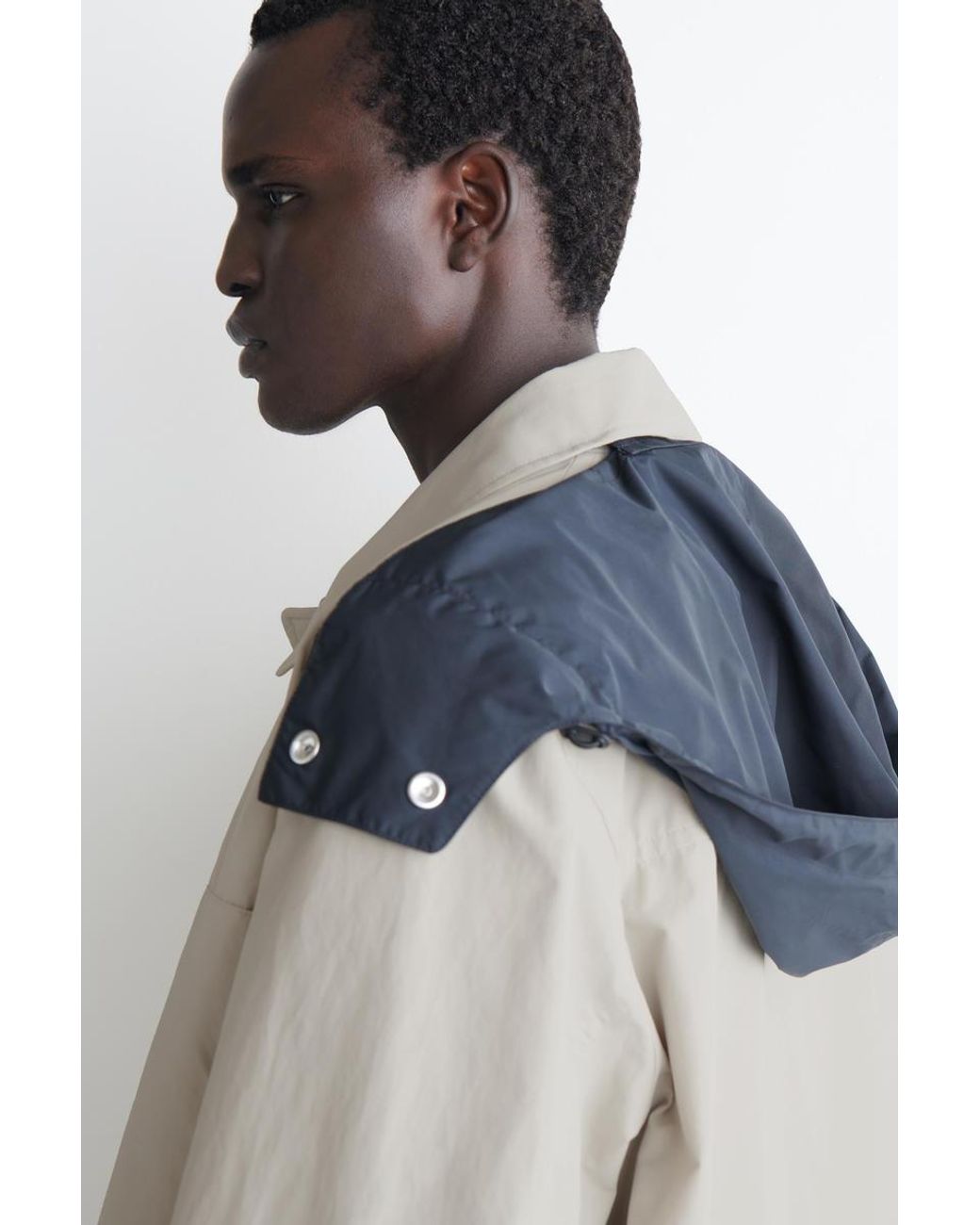 COS White Packable-Hood Windbreaker Jacket for men