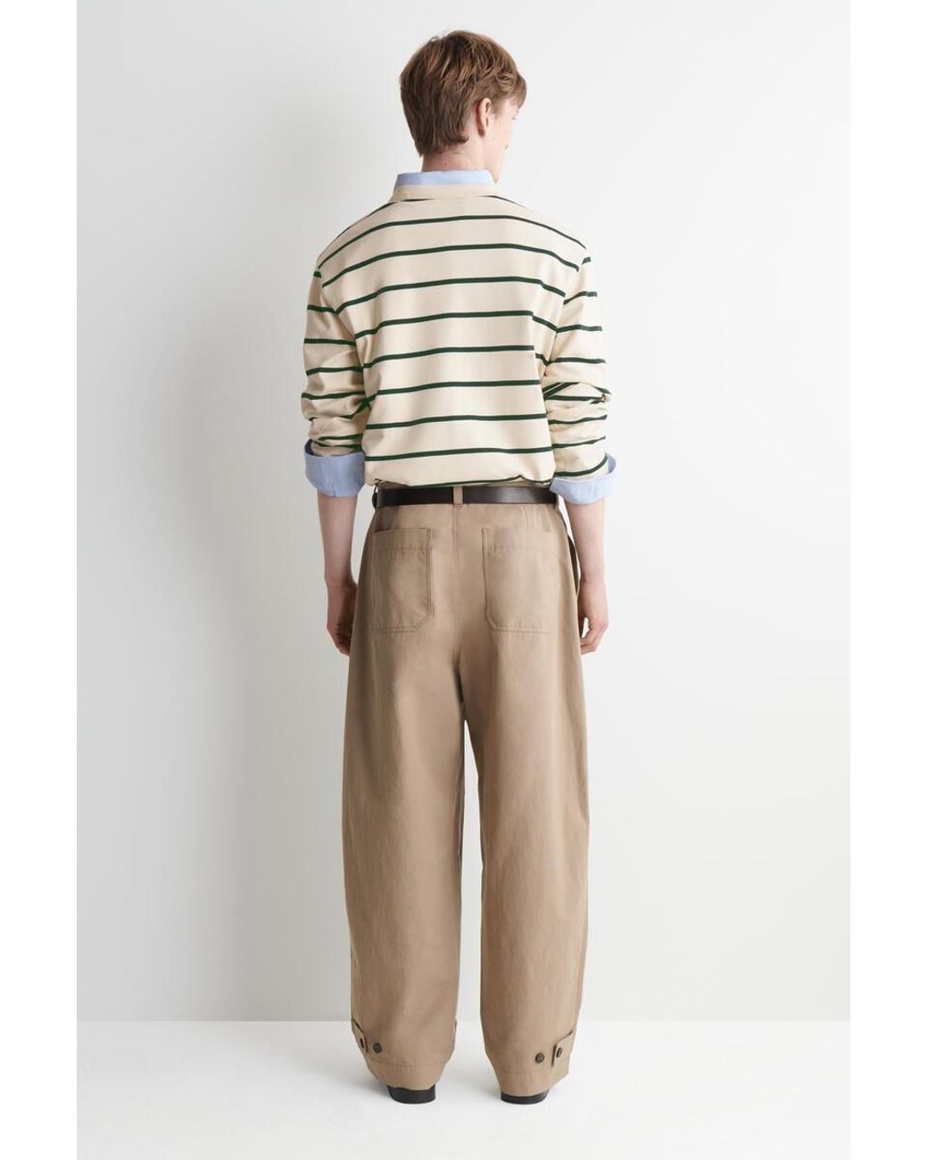 COS Natural Cotton Relaxed-Fit Barrel-Leg Utility Pants for men