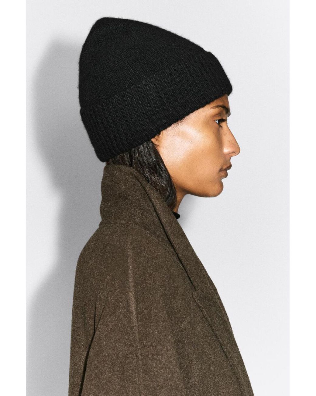COS Black Pure Cashmere Beanie