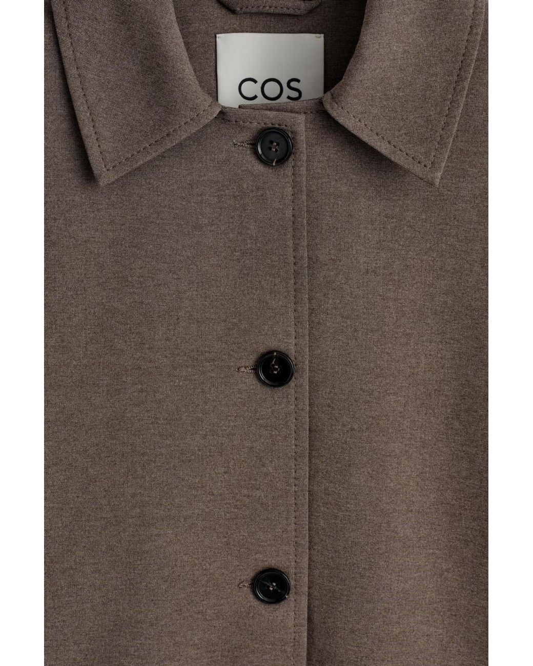 COS Brown Rounded Jersey Jacket