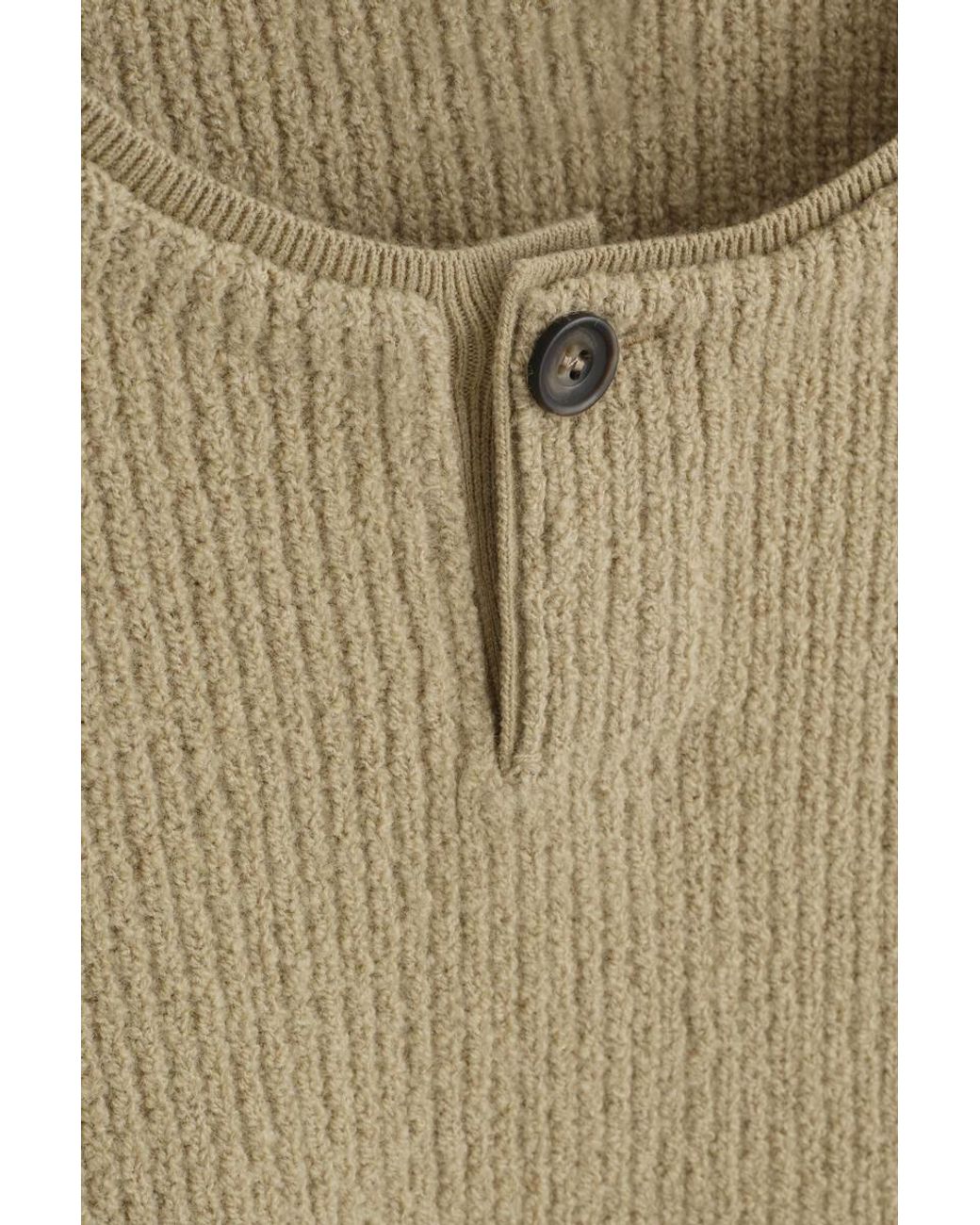 Pull Henley En Laine Mélangée Bouclée COS pour homme en coloris Natural