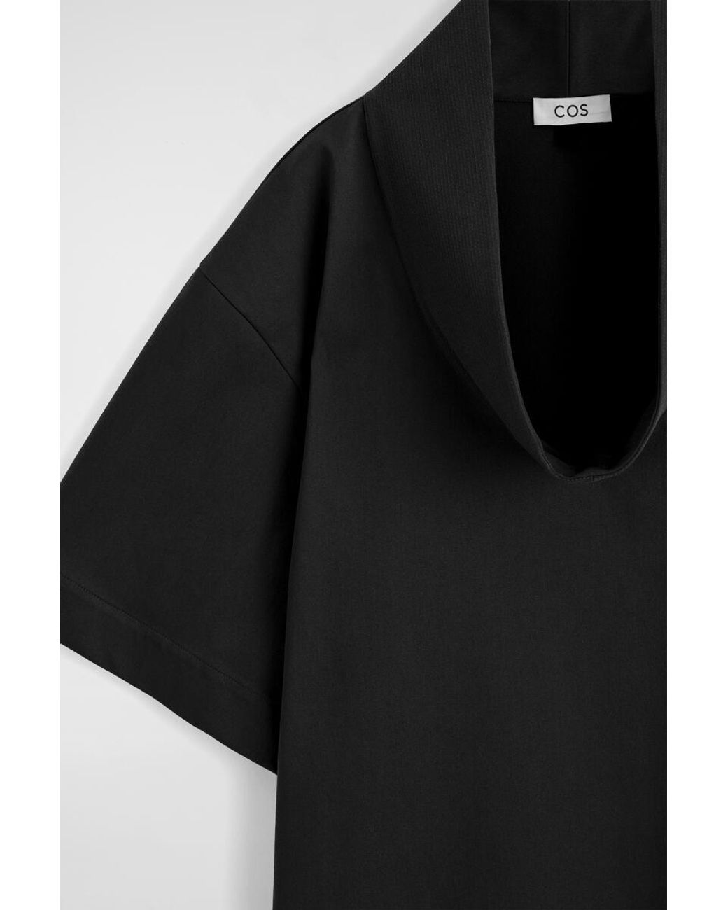 COS Black Mock-Neck Cocoon Mini Dress