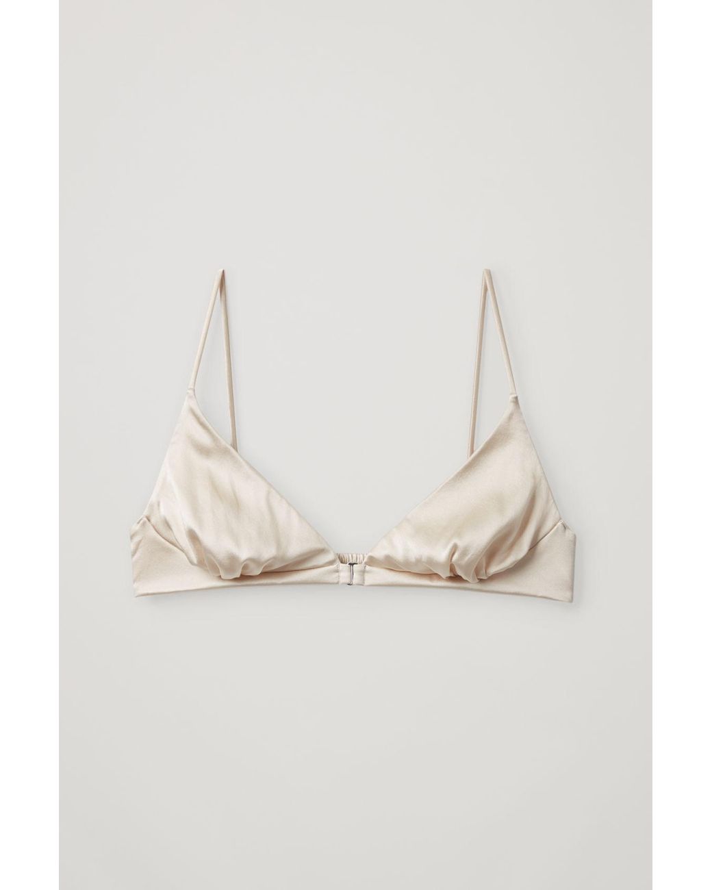 COS Mulberry Silk Soft Bra in Natural | Lyst