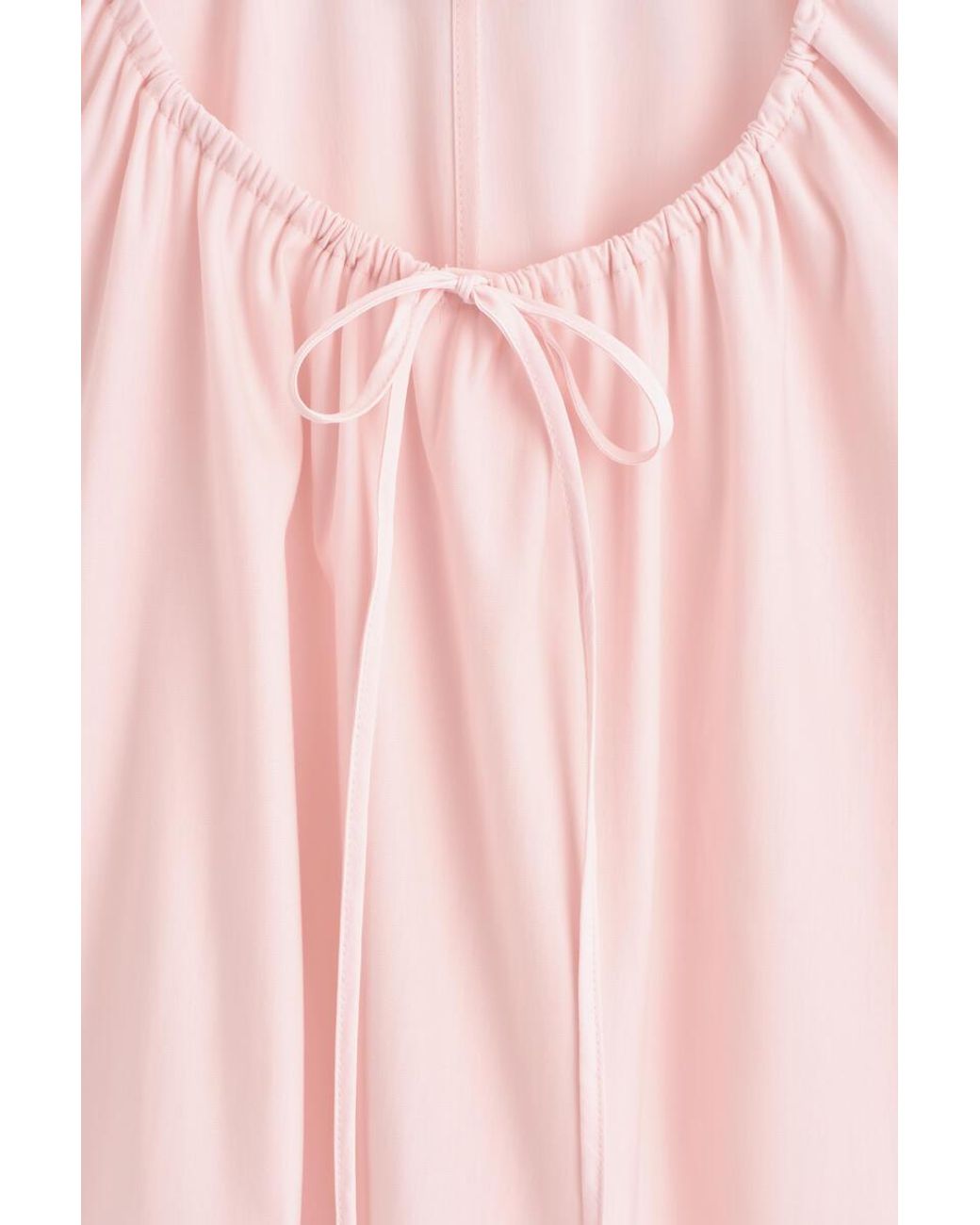 COS Pink Gathered-Neck Jersey Tank Top