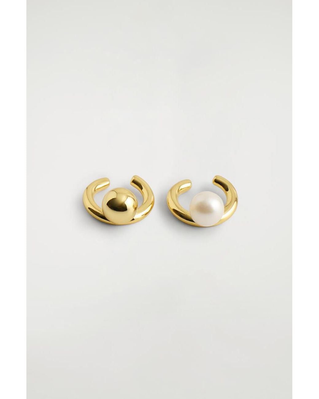 COS Blue Asymmetric Freshwater Pearl Ear Cuffs