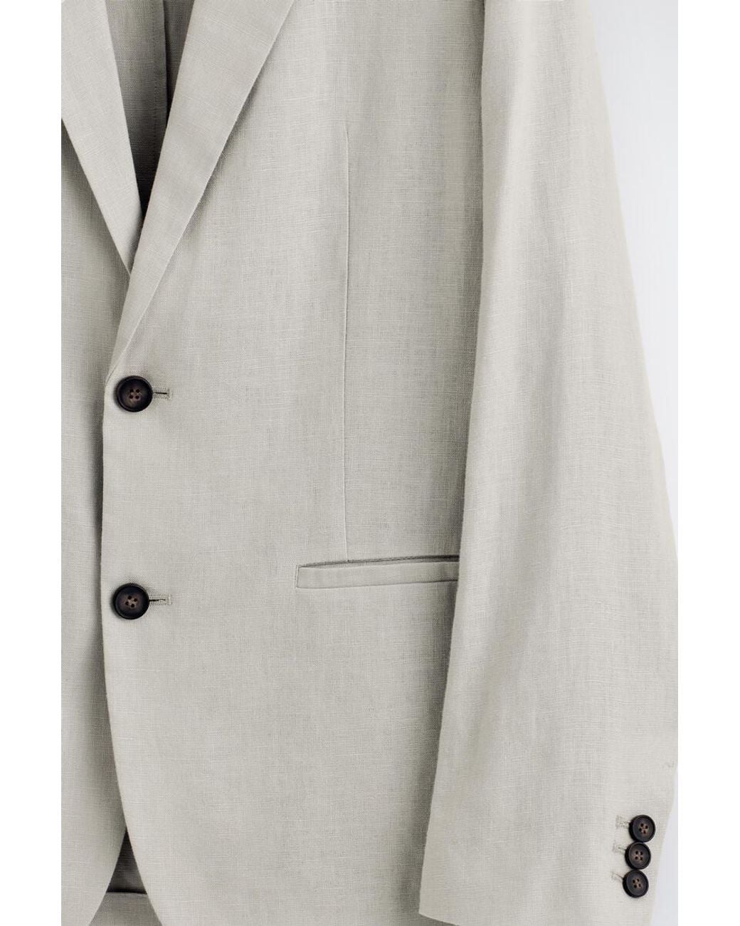 COS Green Single-Breasted Linen Blazer for men