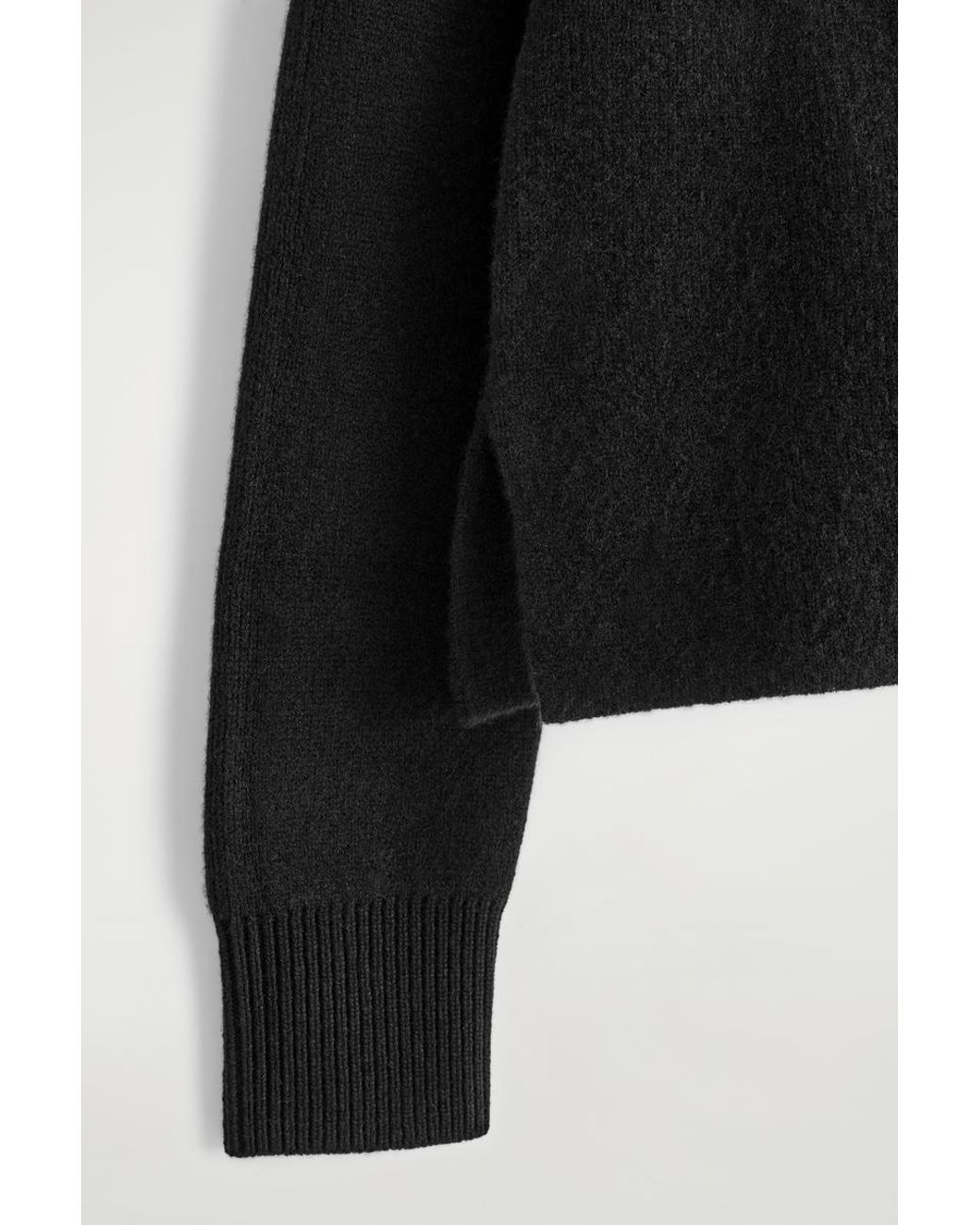 COS Black Merino Wool Crew-Neck Sweater