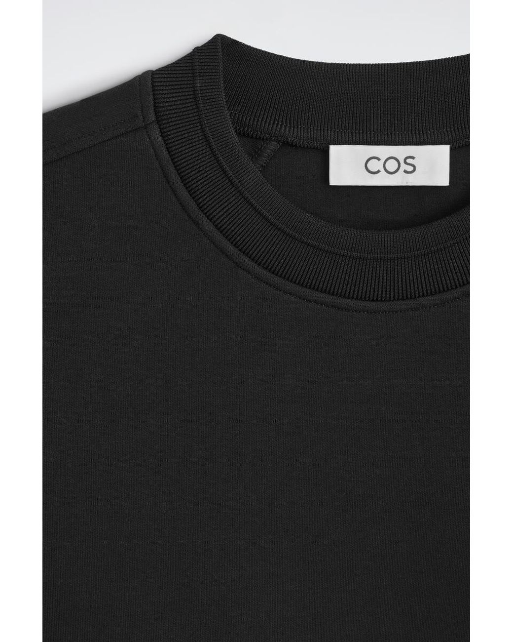 COS Black Relaxed Scuba Sweatshirt for men