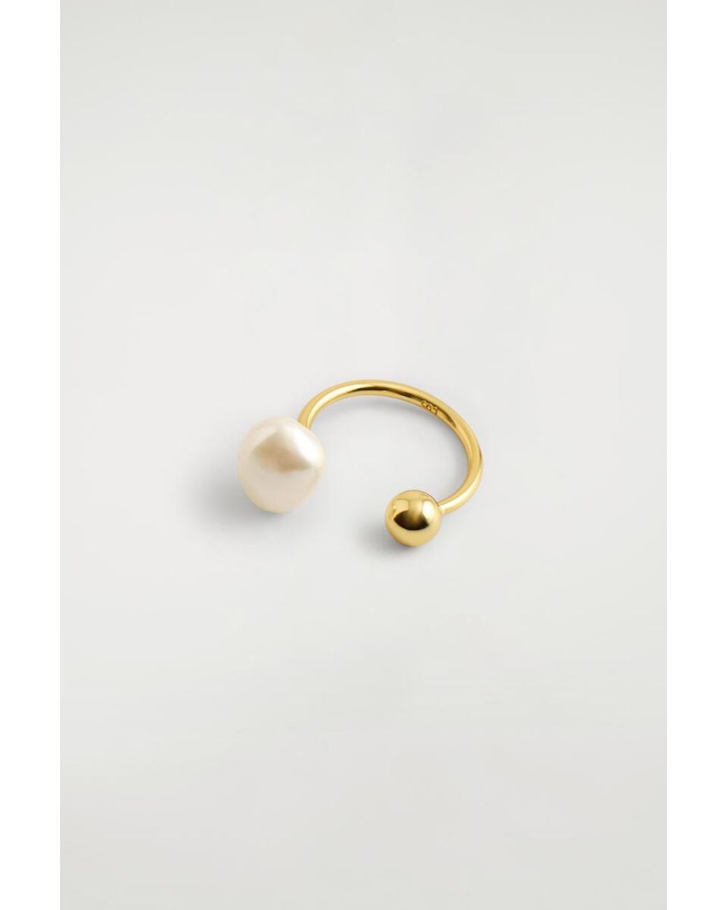 COS Metallic Floating Freshwater Pearl Ring