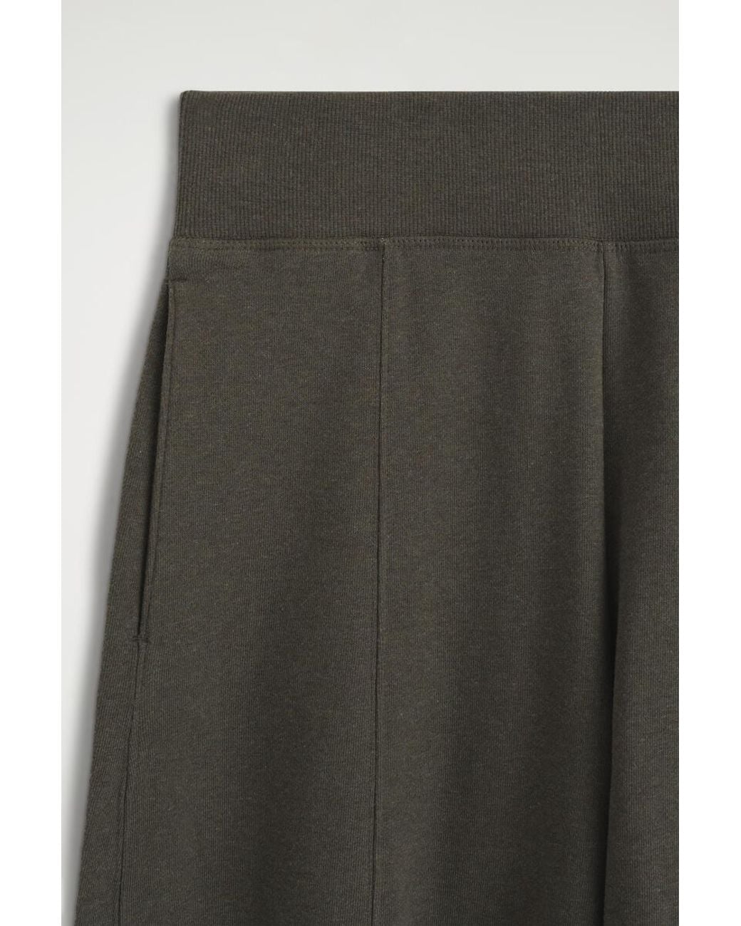 COS Green Cotton Barrel-Leg Joggers