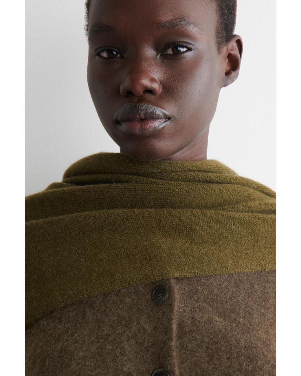 COS Natural Pure Brushed-cashmere Cardigan