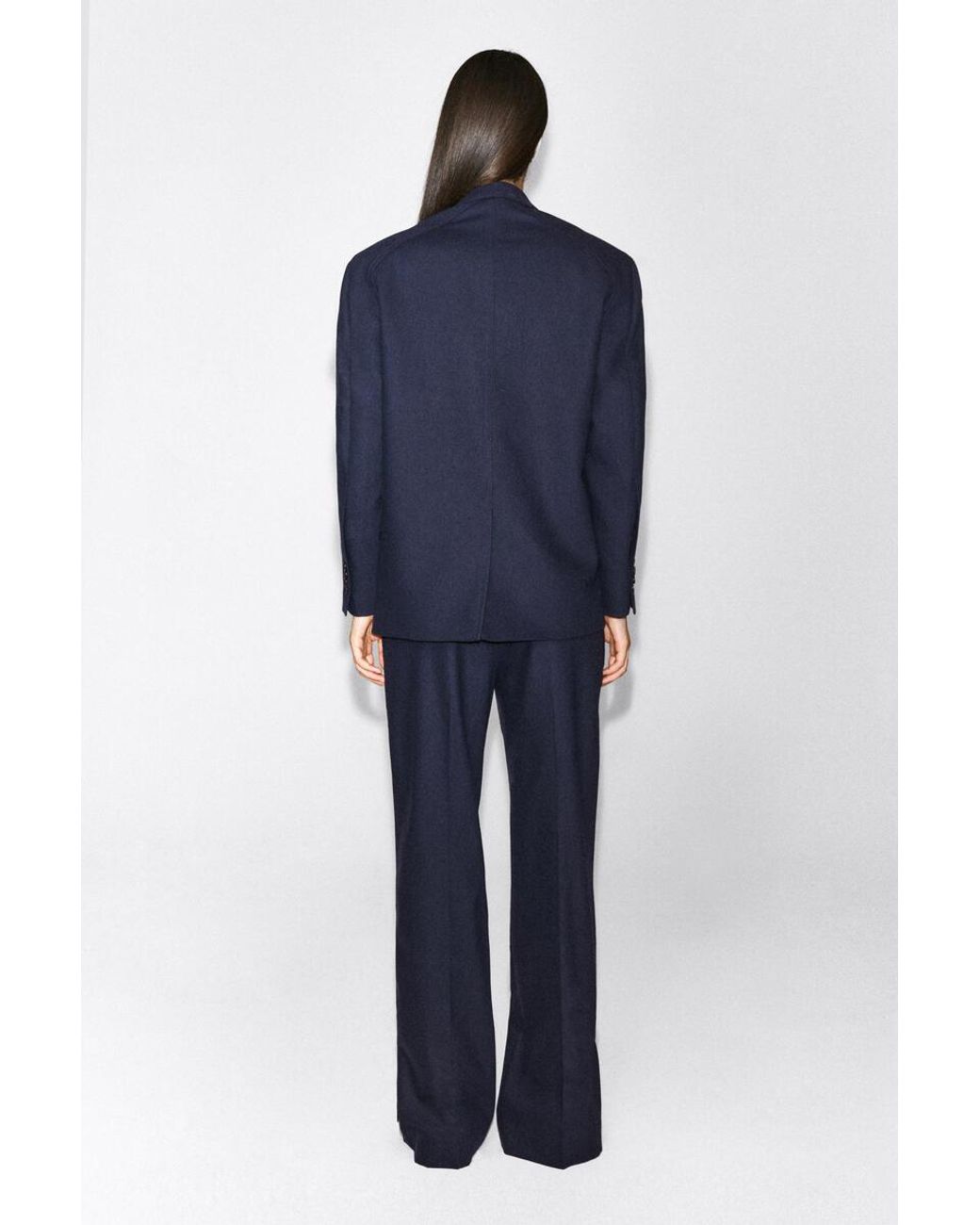 COS Blue Structured Wool-Blend Blazer