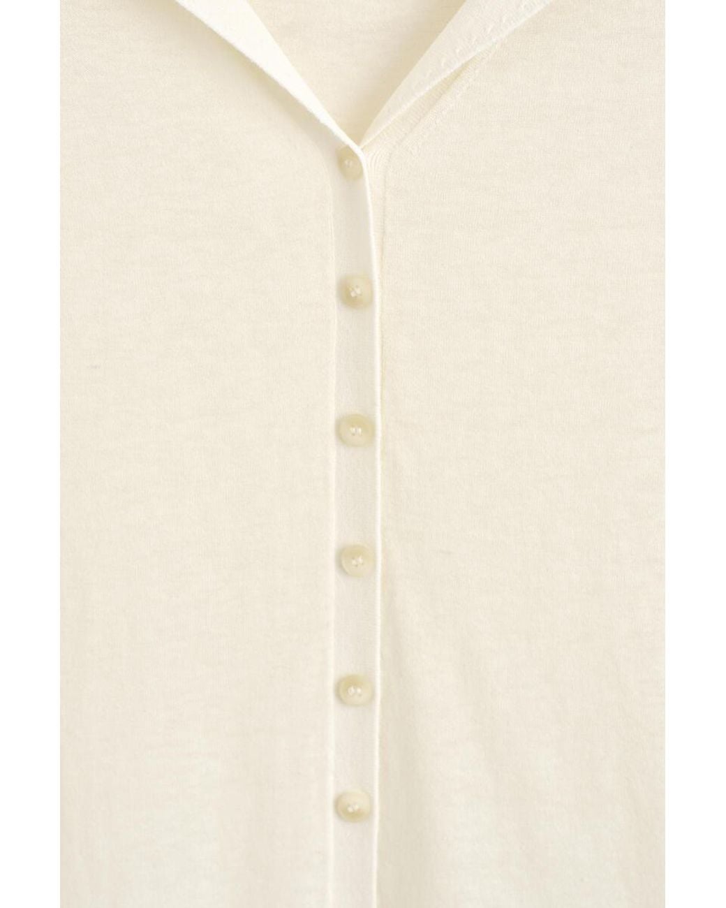 COS Natural Sailor-Collar Knitted Cotton-Silk Shirt