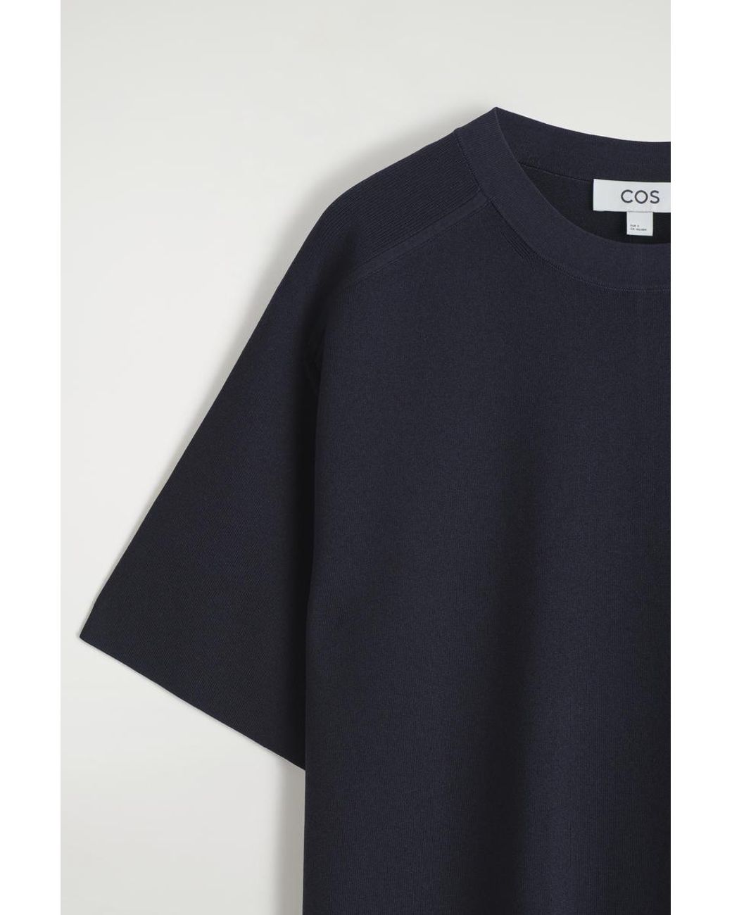 COS Black Knitted T-Shirt Dress