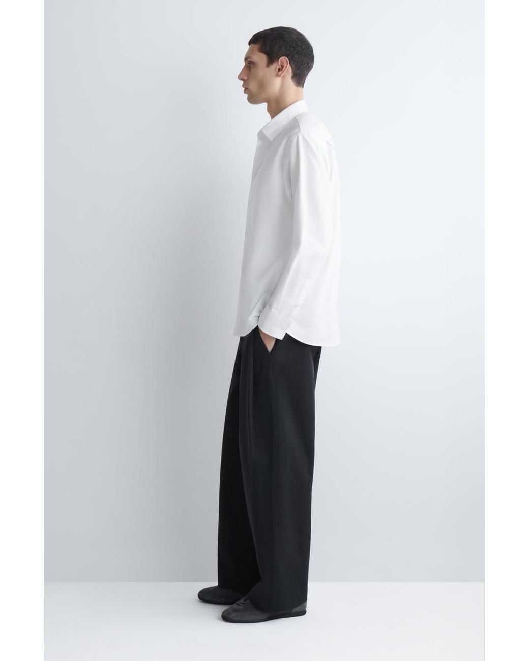 COS White Cotton Oxford Shirt for men