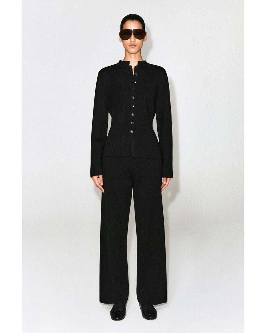 COS Black Merino Wool-Blend Cardigan