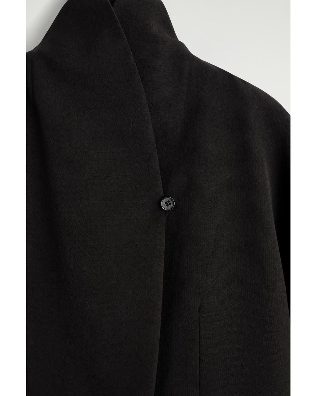 COS Black Shawl-Collar Wool-Blend Blazer