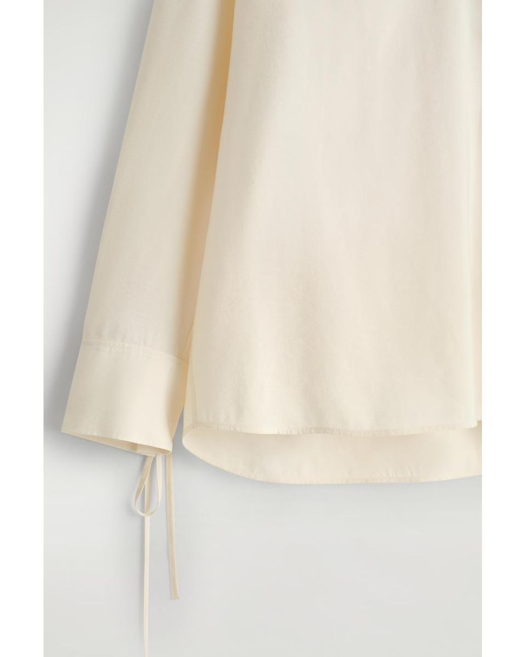 COS Natural Wide-Collar Modal Blouse