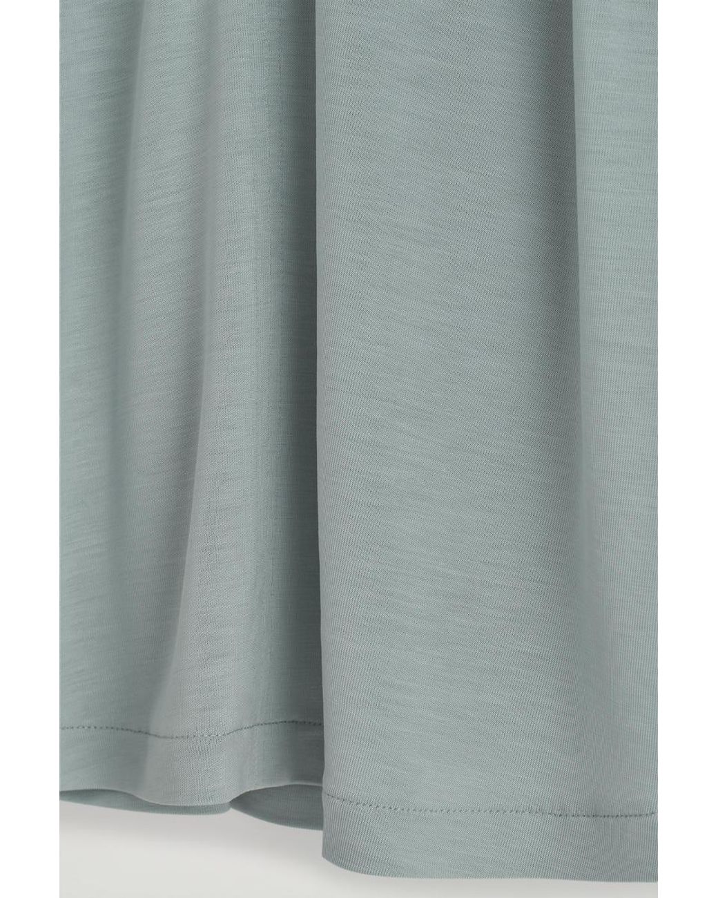 COS Blue Draped V-Neck Top