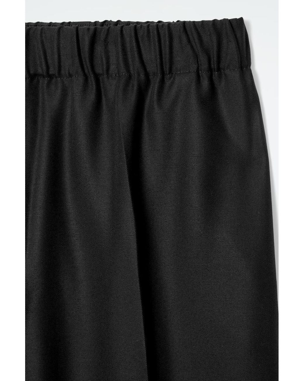 COS Black Elasticated Straight-Leg Trousers