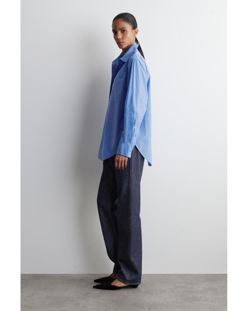 COS Blue Tailored Pima Cotton Shirt