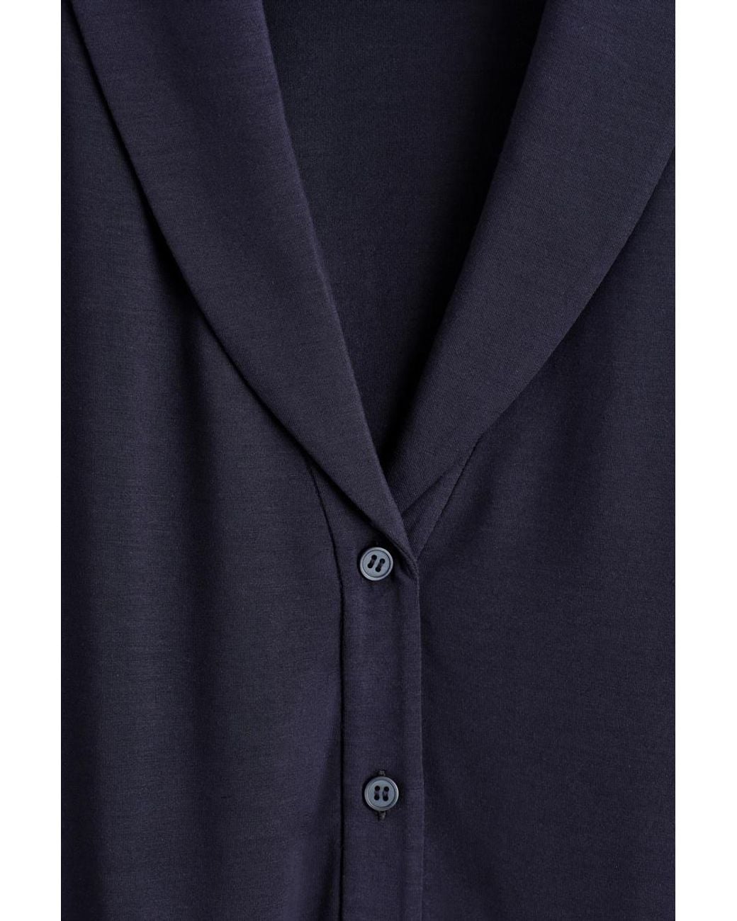 COS Blue Shawl-Collar Jersey Cardigan