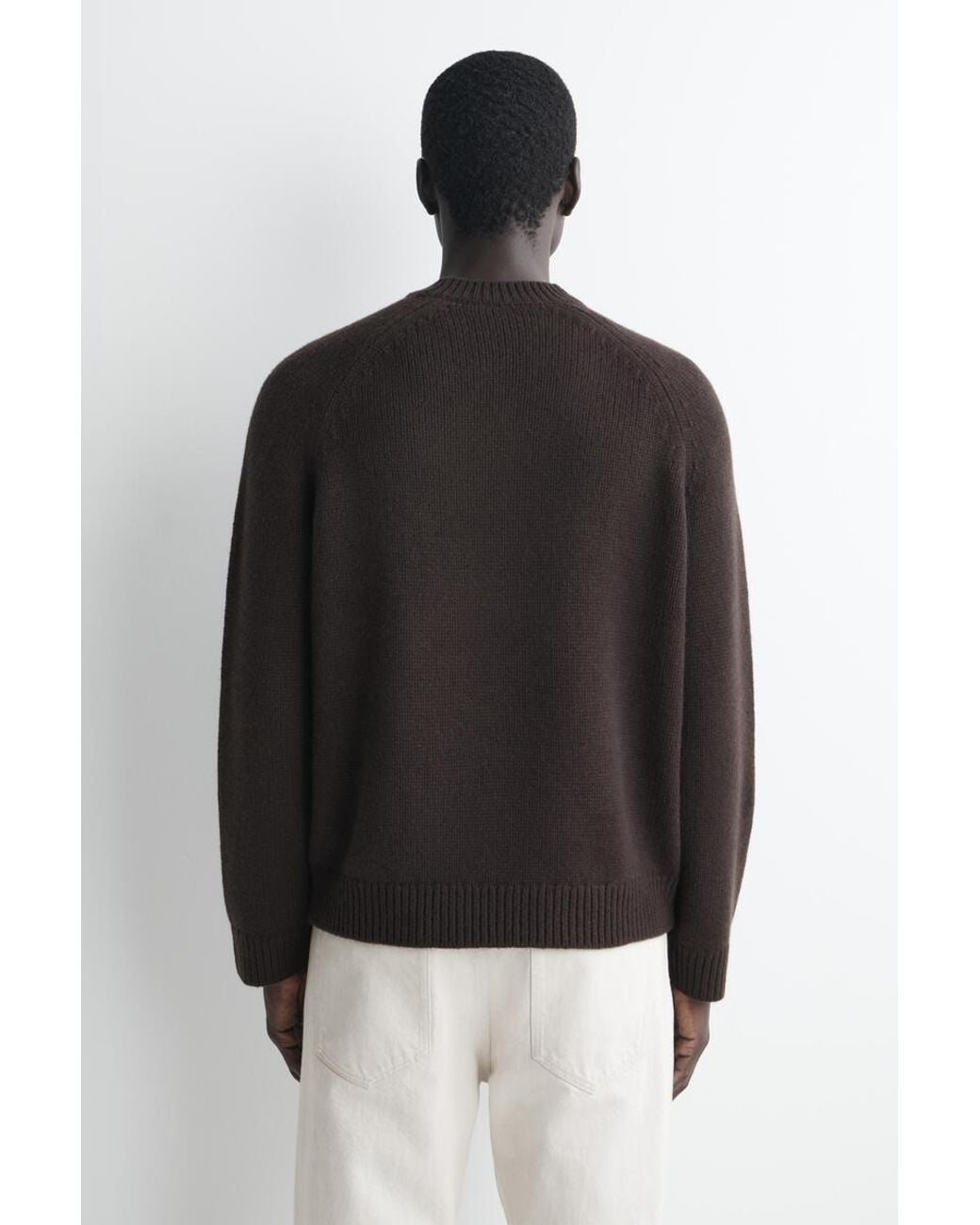 COS Black Chunky Cashmere Sweater for men