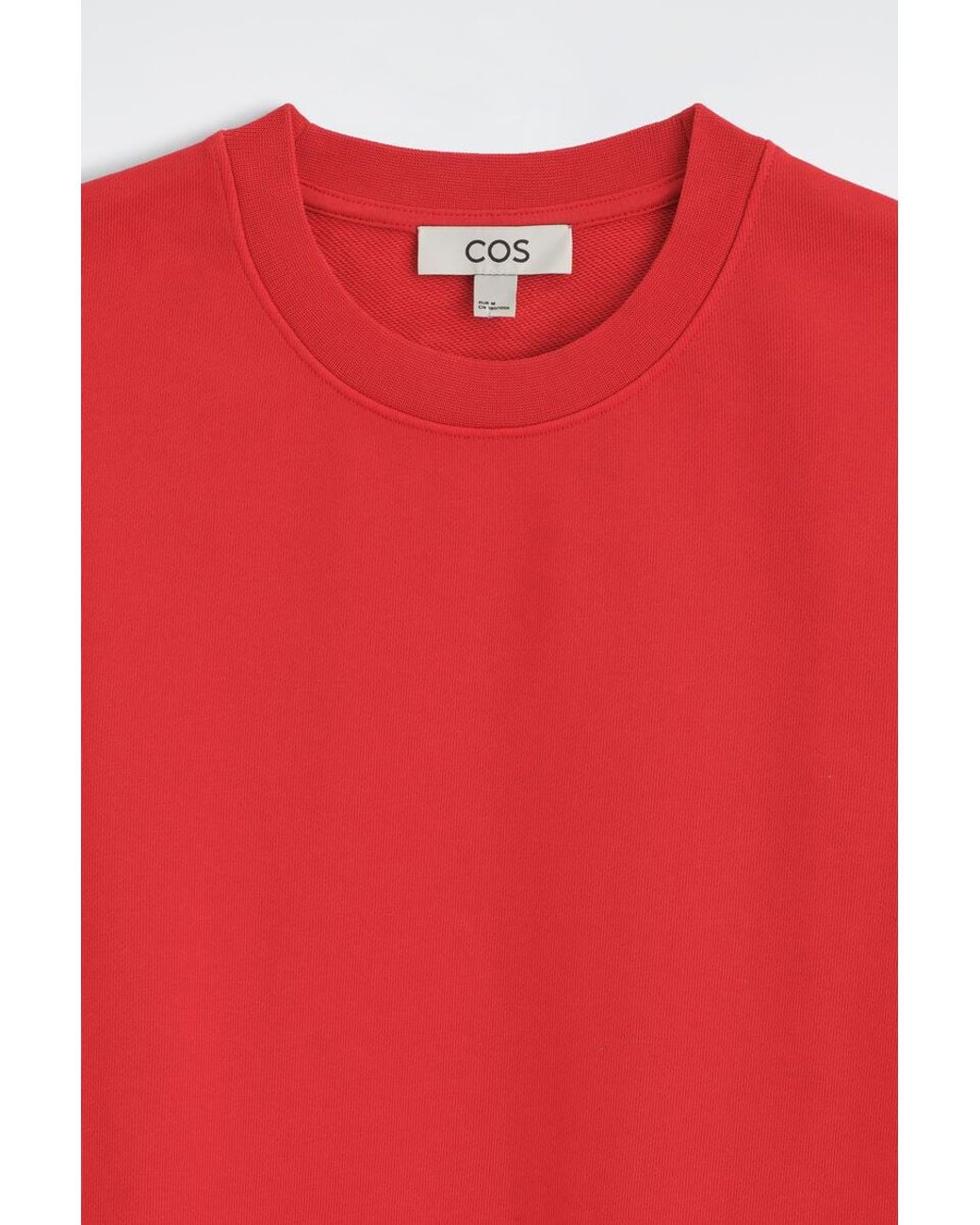 COS Red Washed-Cotton Sweatshirt for men