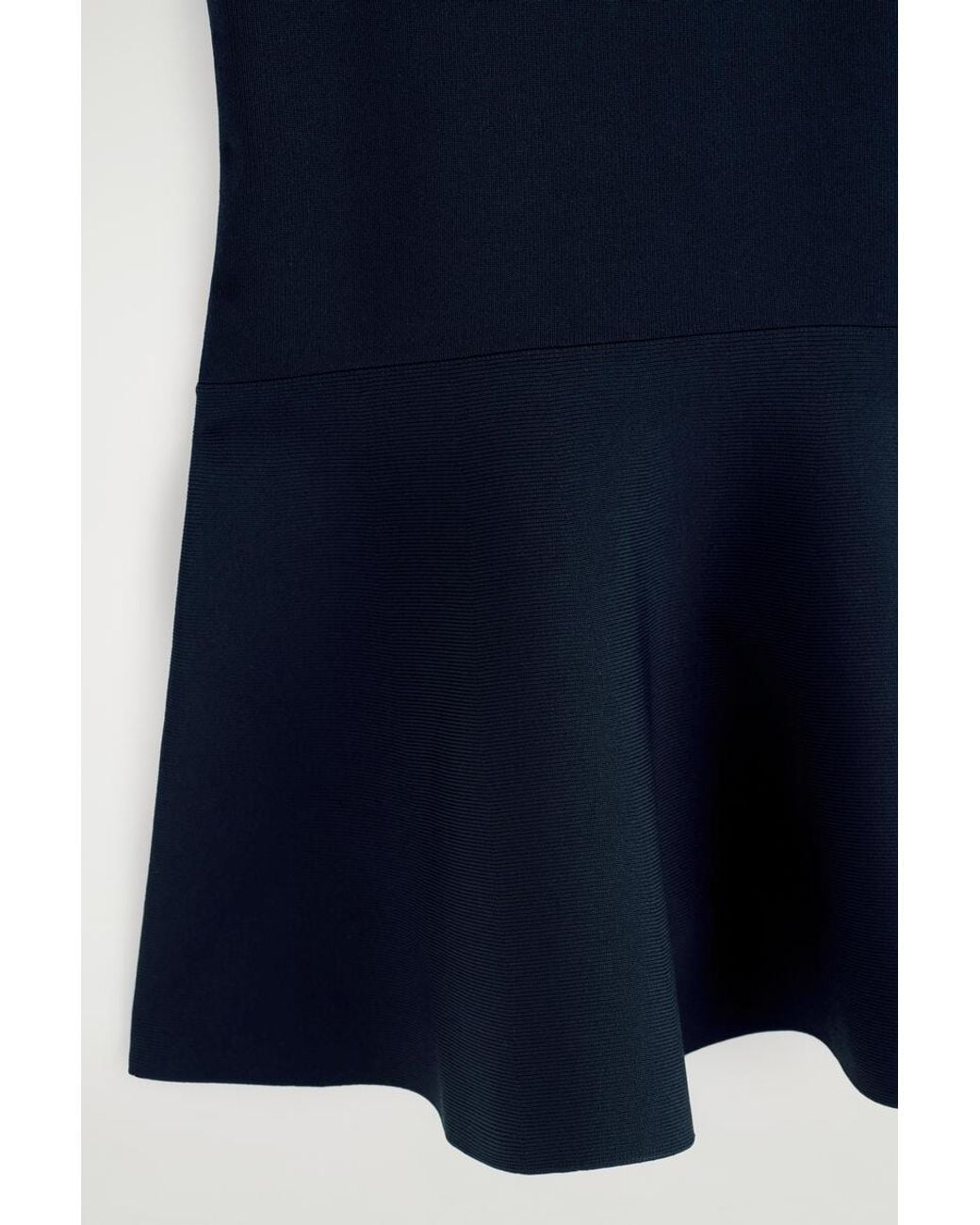 COS Blue Flared Knitted Mini Dress