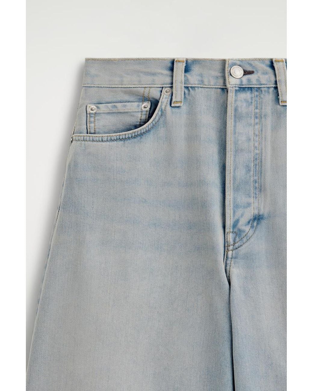 COS Gray Knee-Length Denim Shorts