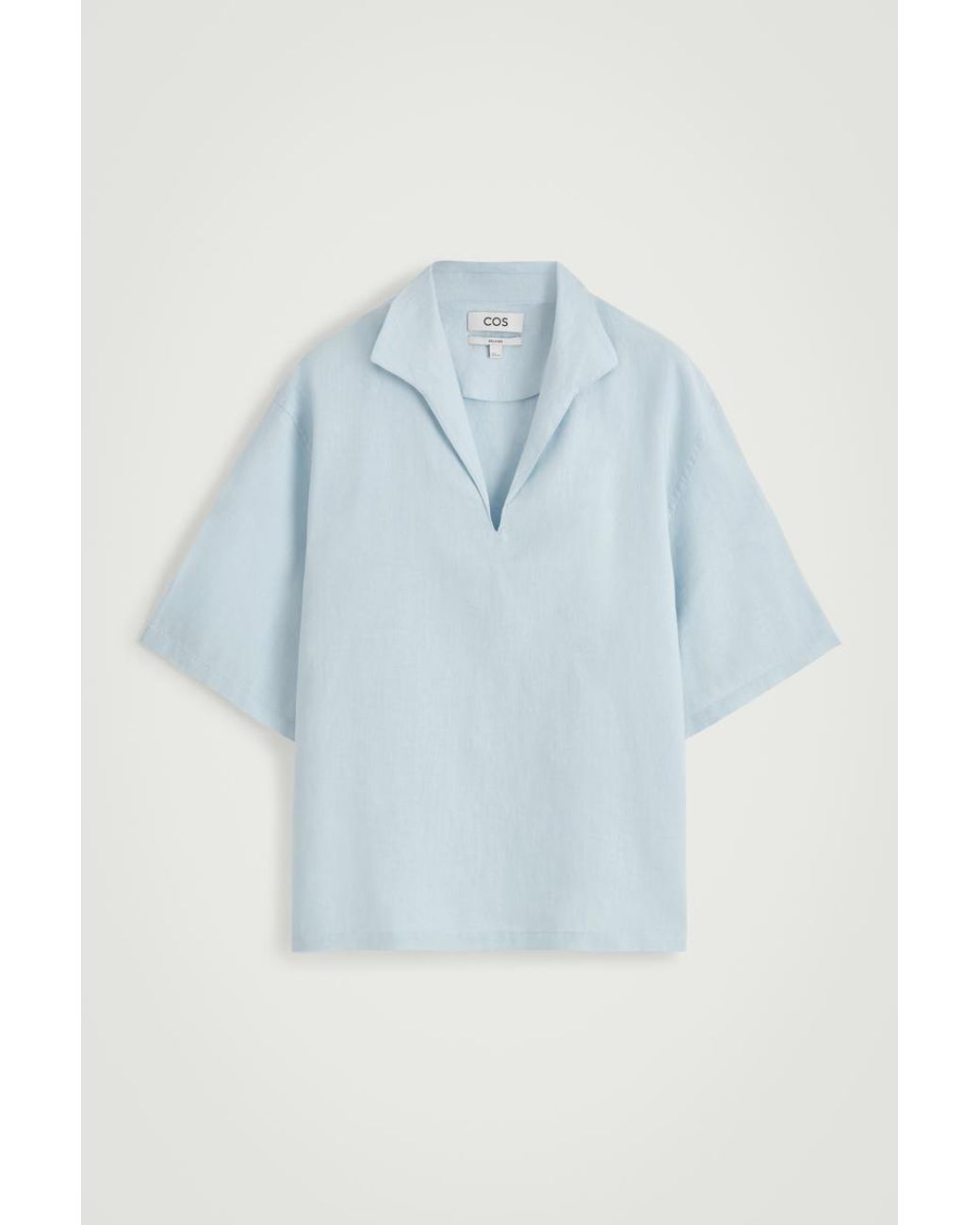 COS オープンカラーリネンシャツ opencollar linen shirt OPEN-COLLAR LINEN SHIRT DRESS オープンカラーリネンシャツ