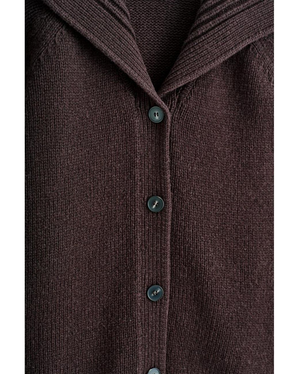 COS Black Sailor-Collar Wool Cardigan