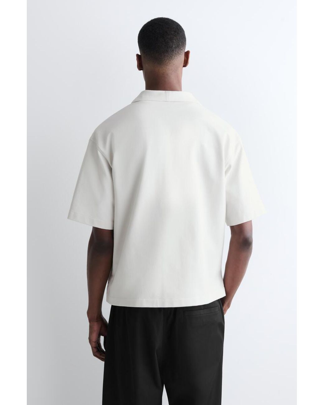 COS White Cotton Utility Shirt for men