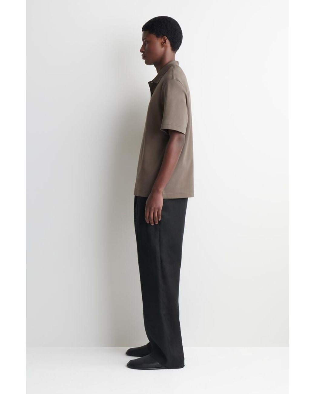Polo En Coton Interlock COS pour homme en coloris Brown