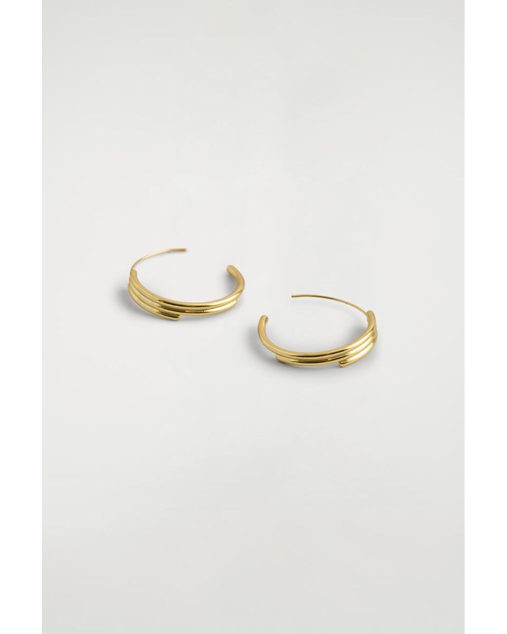 COS Metallic Stacked Hoop Earrings