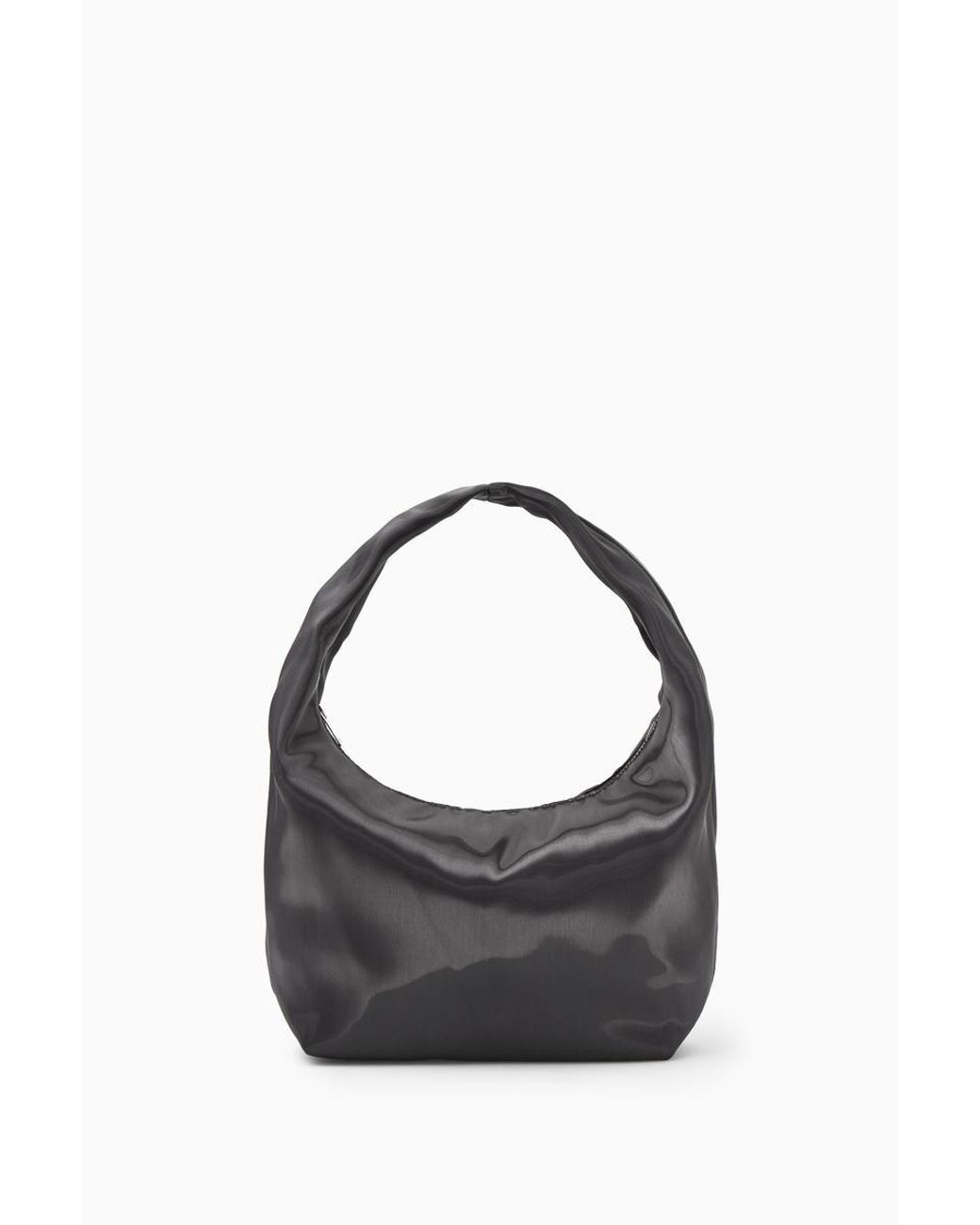 COS Kleine Glänzende Schultertasche in Schwarz Lyst DE