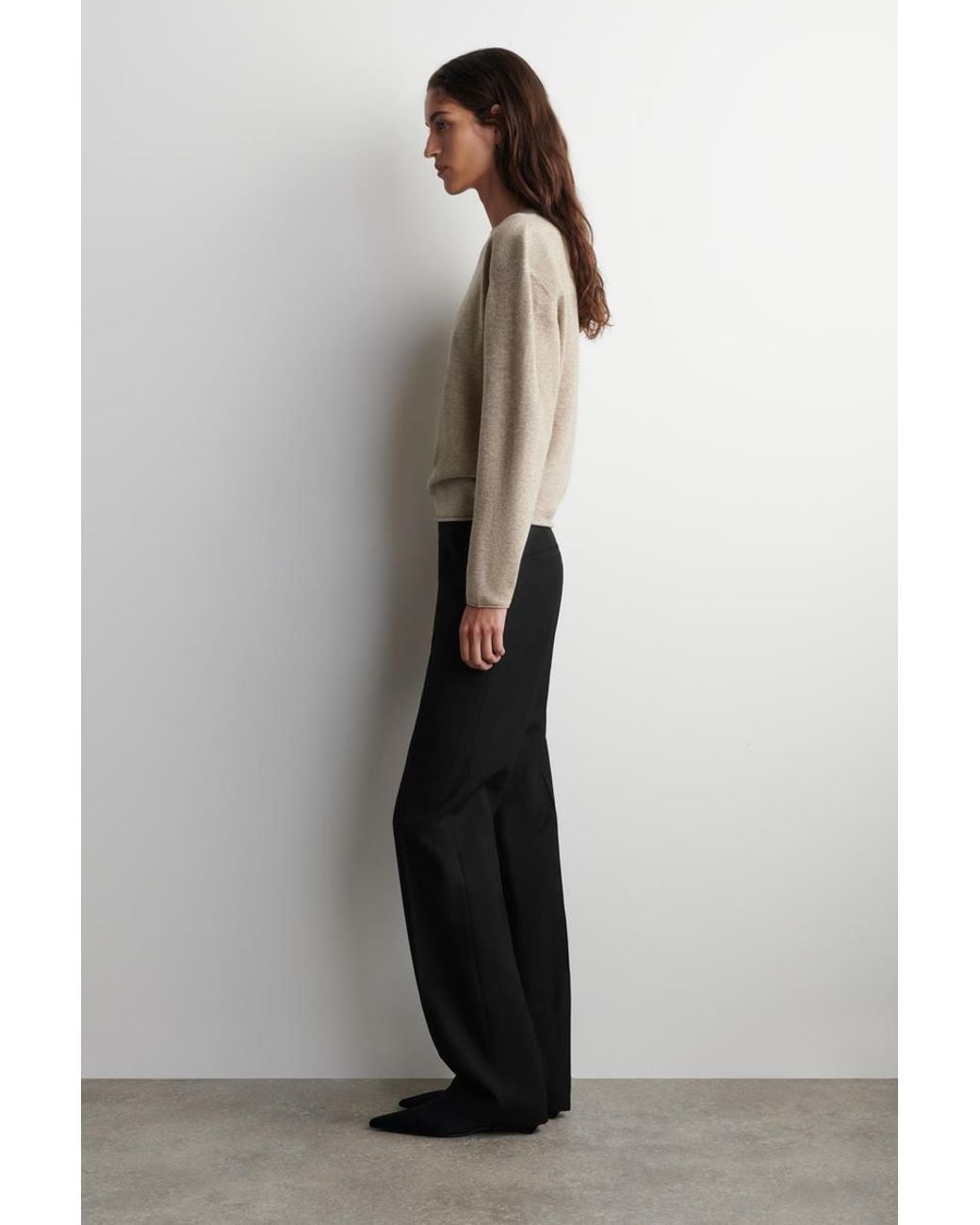 COS Natural Merino Wool Crew-Neck Jumper