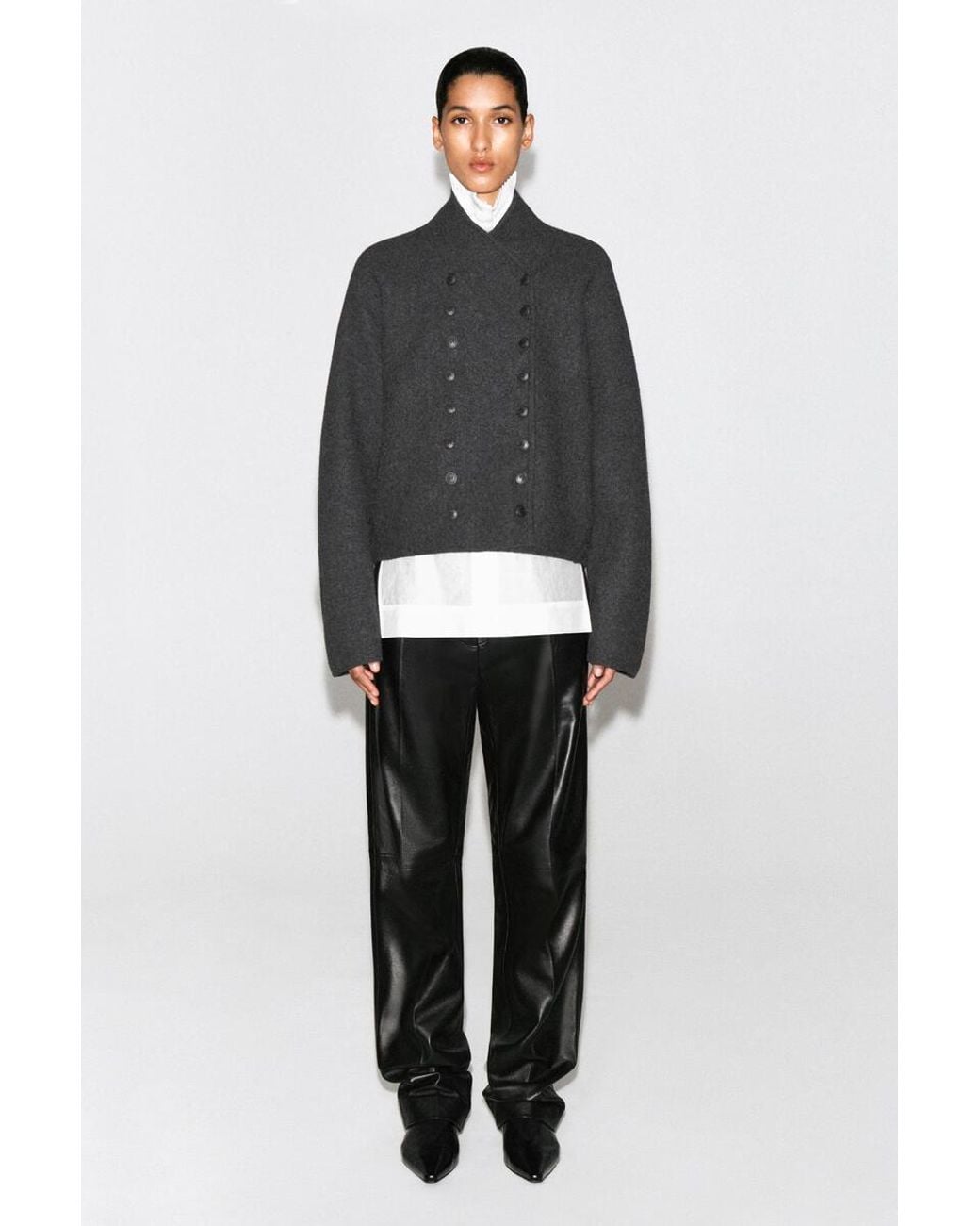 COS Black Boiled-Wool Uniform Jacket