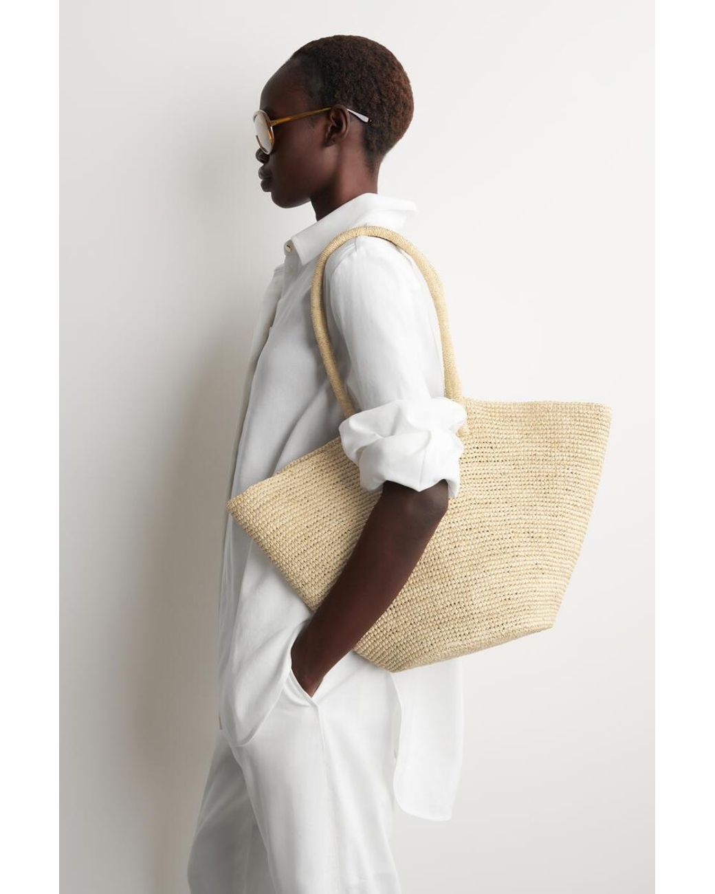 COS Natural Hand-Woven Market Tote