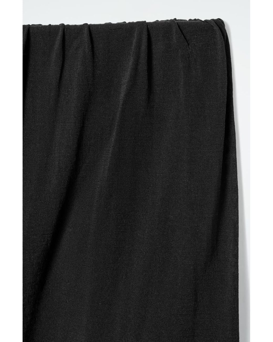 COS Black Sheer Knitted Skirt