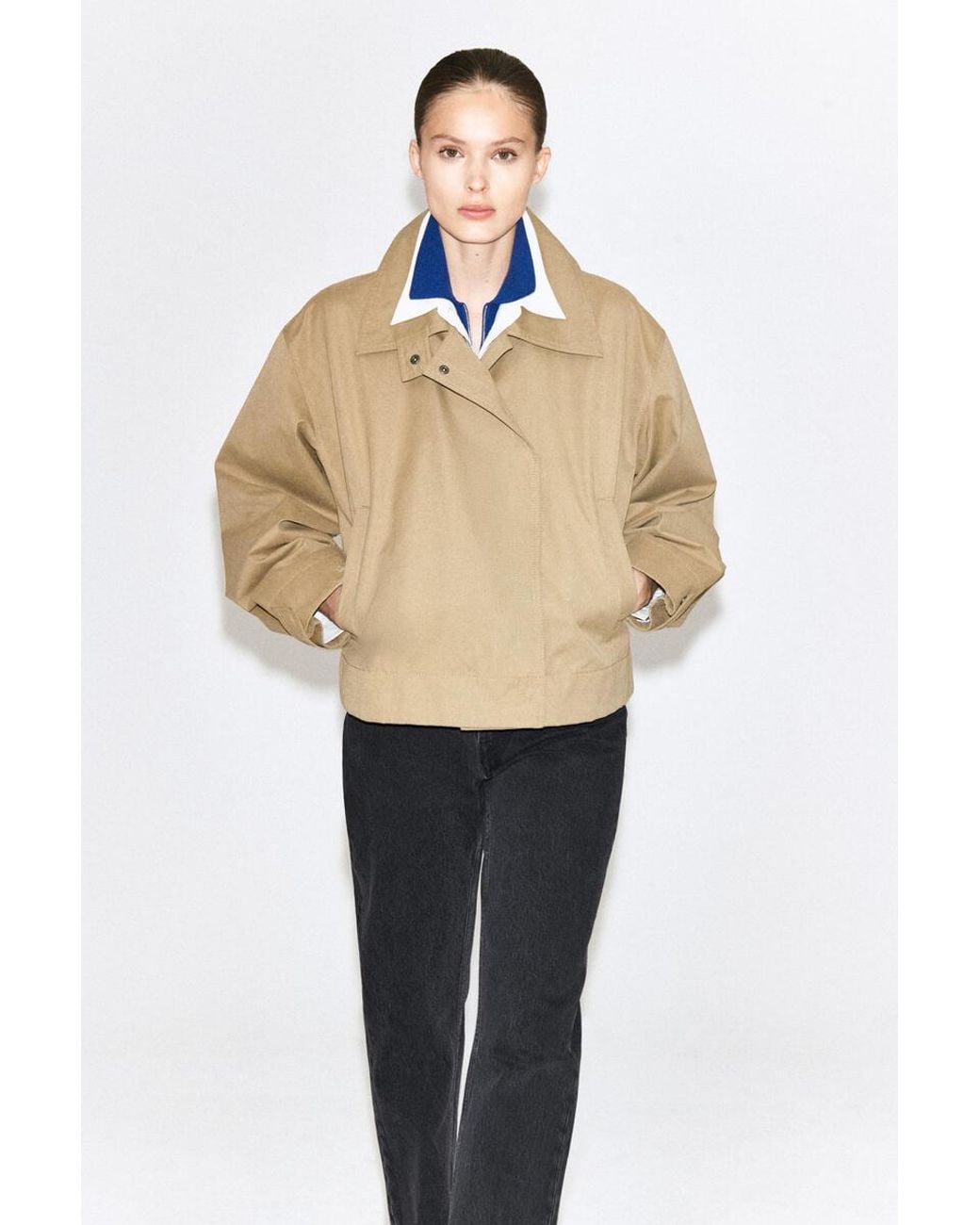 COS Natural Rounded Short Trench Jacket