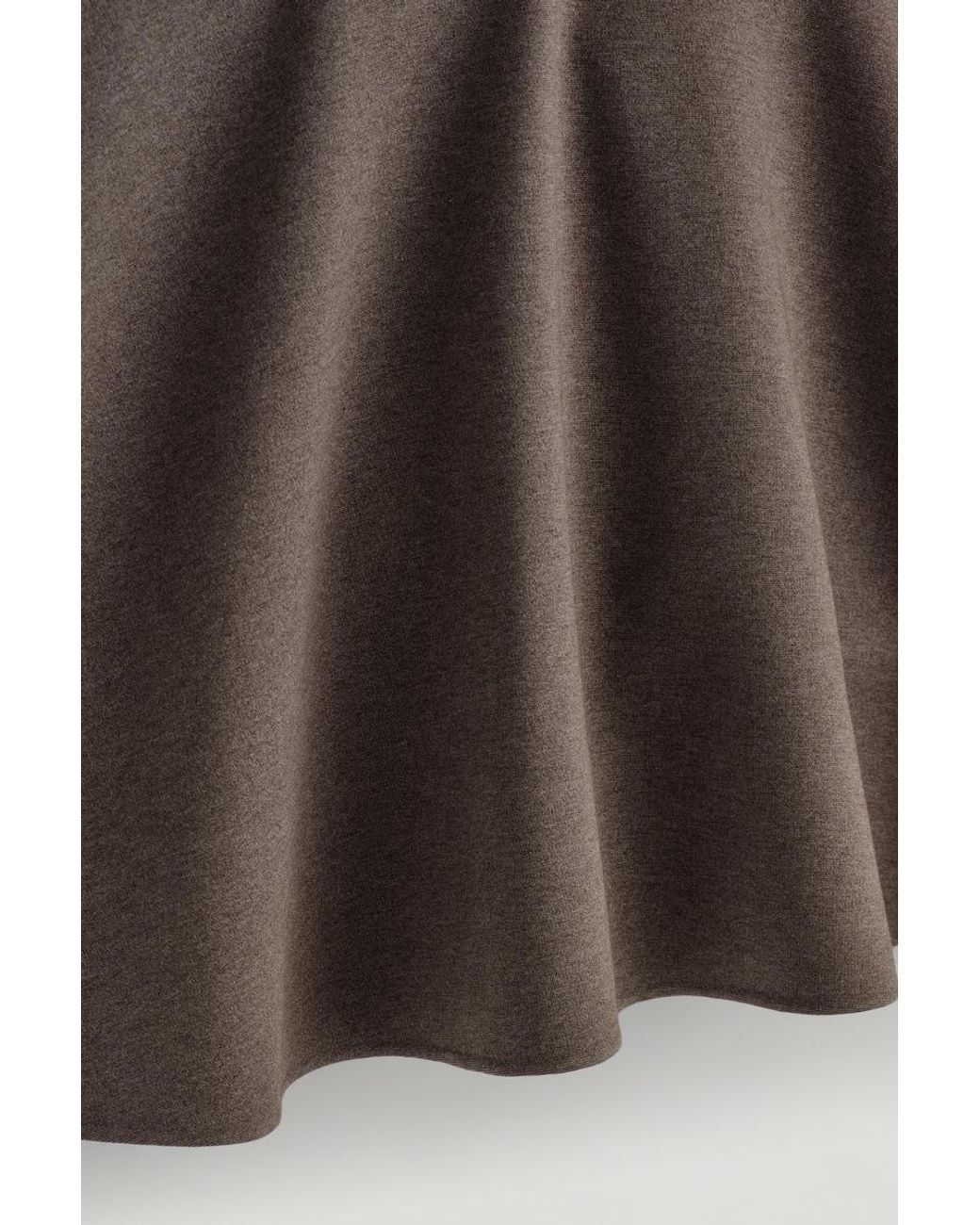 COS Brown Flared Jersey Mini Skirt