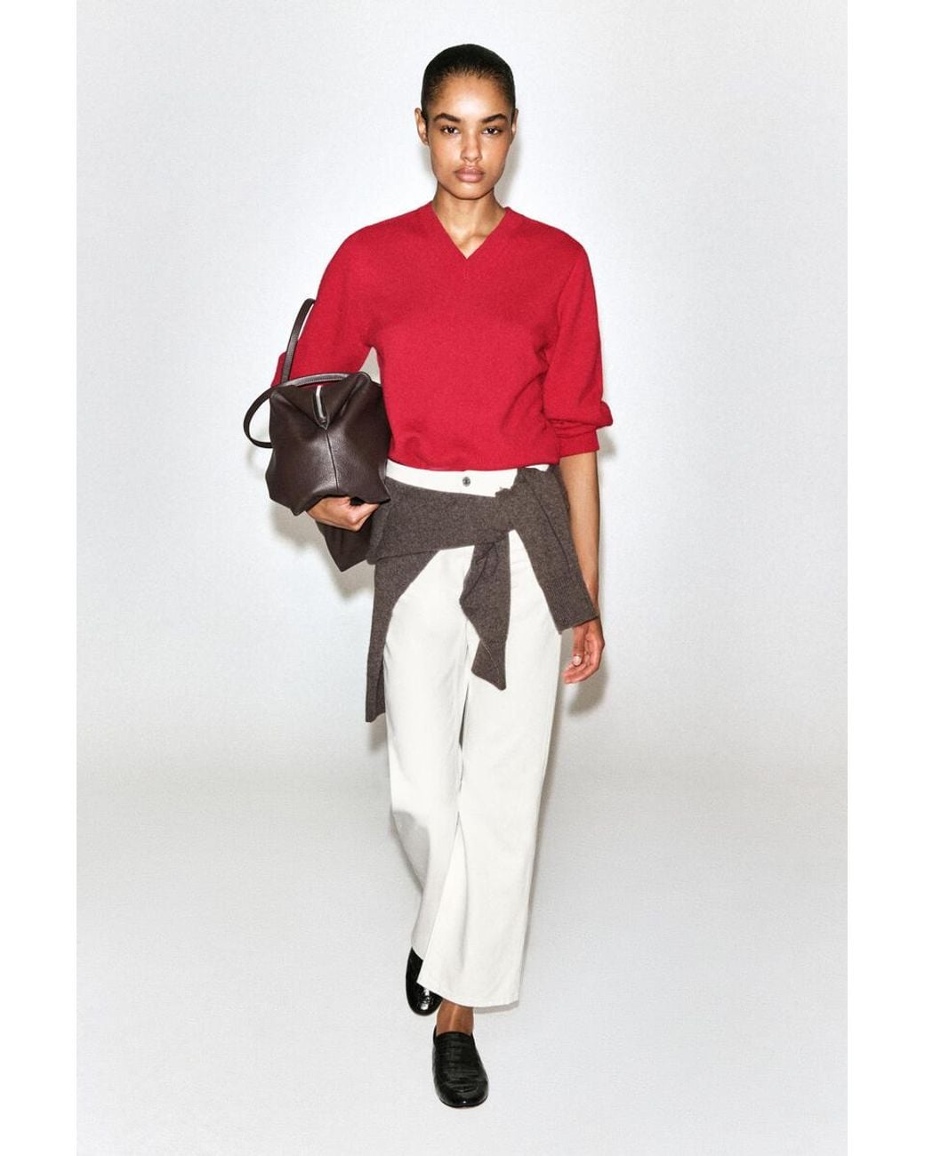 COS White Valley Cropped Bootcut Jeans