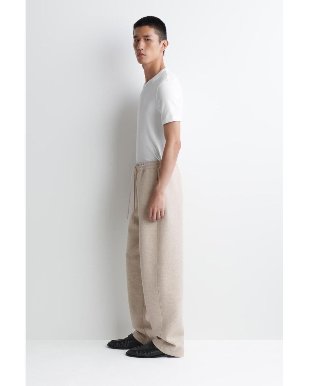 COS White Scuba Relaxed-Fit Barrel-Leg Joggers for men