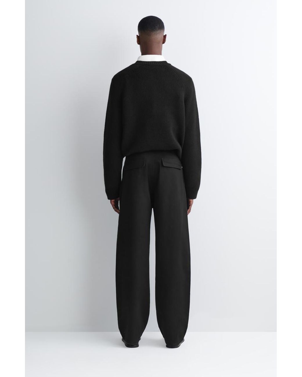 COS Black Buckled Denim Relaxed-Fit Barrel-Leg Pants for men