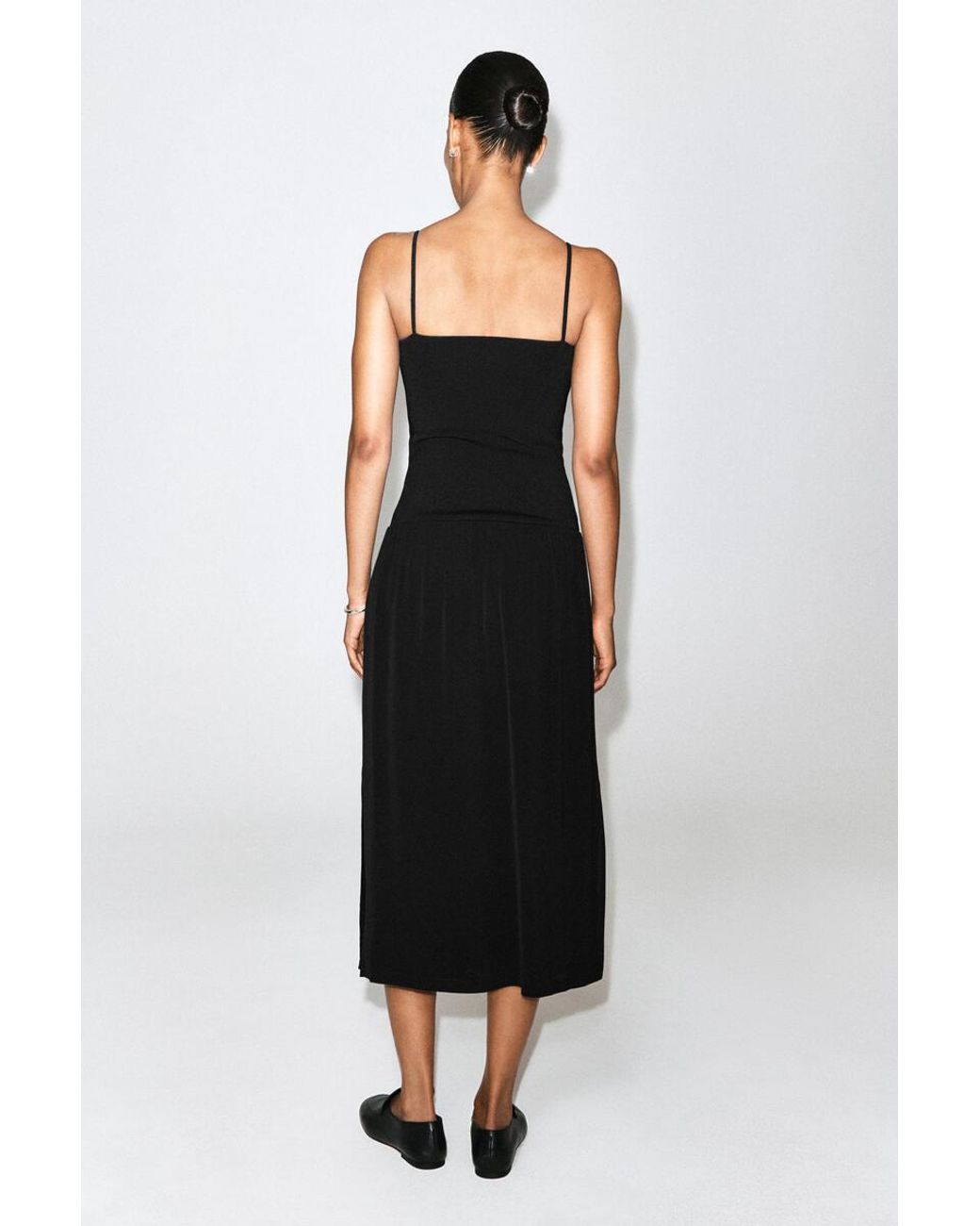COS Black Contrast-Panel Maxi Dress